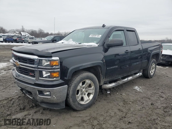 2014 Chevrolet Silverado 1500 LT with VIN 1GCVKREC7EZ258672, listed as a Copart auction lot 44836145 with 155,420 mi miles and Salvage Title. Bid and sale history available at carsss.com. Image 1.