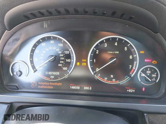 2012 BMW 7 Series 750i with VIN WBAKA8C50CCY37892, listed as a IAAI auction lot 42080313 with 148,058 mi miles. Bid and sale history available at carsss.com. Image 7.
