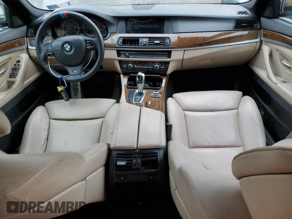 2013 BMW 5 Series 550i xDrive with VIN WBAFU9C52DDY70256, listed as a Copart auction lot 53100075 with 176,876 mi miles and Salvage Title. Bid and sale history available at carsss.com. Image 8.