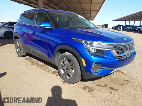 2021 Kia Seltos S with VIN KNDEU2AA3M7204172, listed as a IAAI auction lot 41977404 with 75,982 mi miles and . Bid and sale history available at DreamBid. Image 1.