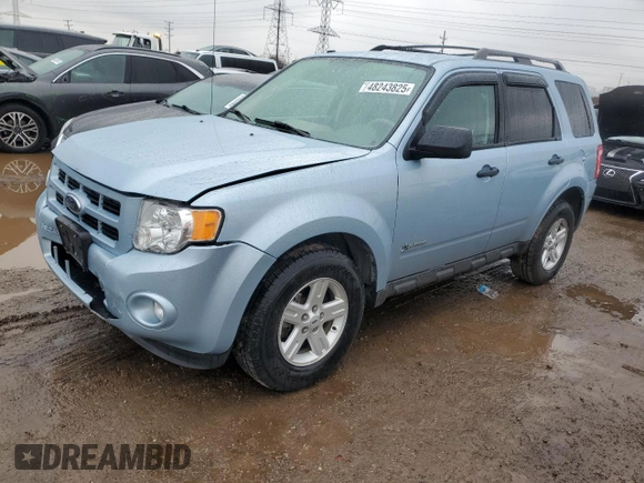 2009 Ford Escape Hybrid with VIN 1FMCU59339KC35405, listed as a Copart auction lot 48243825 with 72,393 mi miles and Salvage title. Bid and sale history available at DreamBid. Image 1.