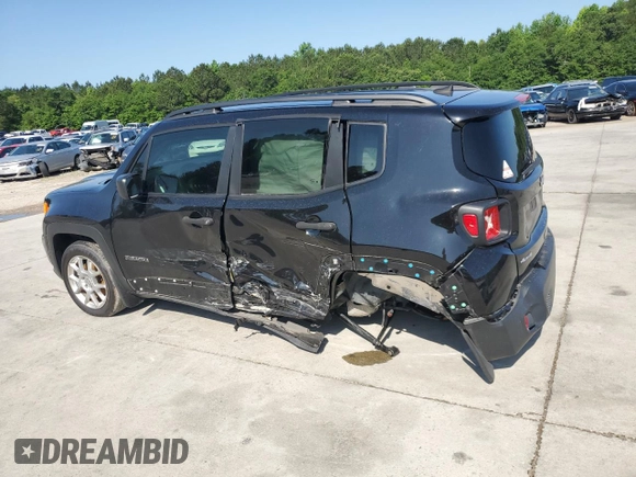 2021 Jeep Renegade Sport with VIN ZACNJDAB7MPN09803, listed as a Copart auction lot 57398105 with 41,041 mi miles and Salvage title. Bid and sale history available at DreamBid. Image 2.