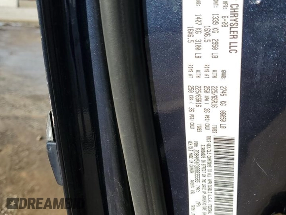 2008 Dodge Grand Caravan SXT with VIN 2D8HN54P38R835585, listed as a Copart auction lot 50432245 with 150,063 mi miles and Non Repairable. Bid and sale history available at DreamBid. Image 14.