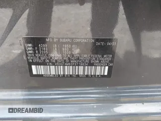 2023 Subaru Impreza Special Sports с VIN 4S3GTAM60P3719834, выставлен на аукционе IAAI как лот 42268287 с пробегом 15 688 миль миль и . История ставок и продаж доступна на DreamBid. Изображение 9.