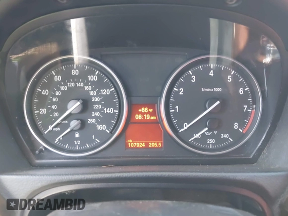 2013 BMW 3 Series 335i with VIN WBADX7C52DJ589093, listed as a IAAI auction lot 42159570 with 107,924 mi miles and . Bid and sale history available at DreamBid. Image 7.