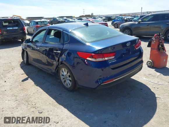 2017 Kia Optima LX with VIN 5XXGT4L35HG146696, listed as a IAAI auction lot 41816527 with 127,872 mi miles. Bid and sale history available at carsss.com. Image 3.