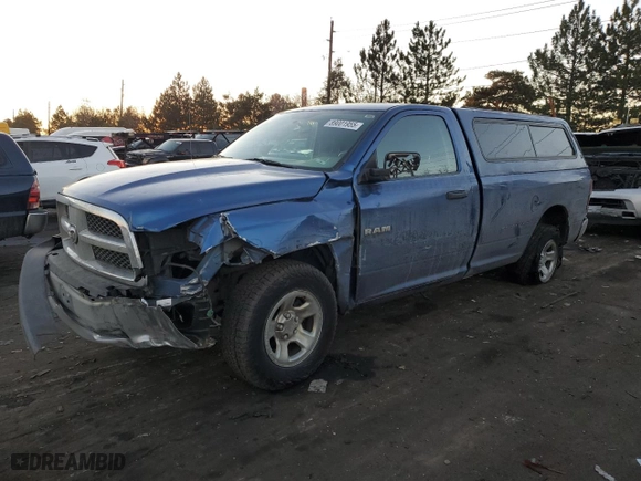 2010 Dodge Ram 1500 ST with VIN 3D7JV1EP4AG165392, listed as a Copart auction lot 89001955 with 279,435 mi miles and Salvage Title. Bid and sale history available at carsss.com. Image 1.