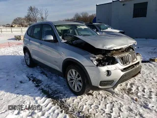2015 BMW X3 xDrive28i with VIN 5UXWX9C51F0D50510, listed as a Copart auction lot 41821105 with 111,786 mi miles and Salvage Title. Bid and sale history available at carsss.com. Image 14.