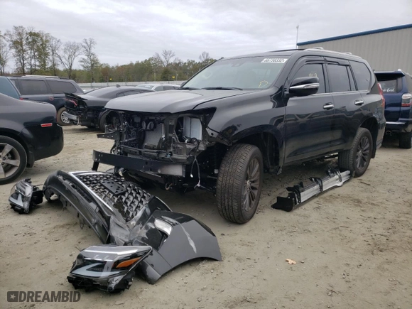 2022 Lexus GX with VIN JTJAM7BXXN5335981, listed as a Copart auction lot 66738332 with 1,868 mi miles. Bid and sale history available at carsss.com. Image 2.