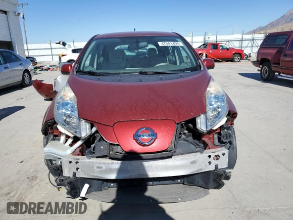 2014 Nissan LEAF SV z VIN 1N4AZ0CP0EC333782, wystawiony jako Copart lot #47541495 z przebiegiem 73 795 mil mil oraz Szkoda całkowita • Salvage title. Historia ofert i sprzedaży dostępna na DreamBid. Obrazek 5.