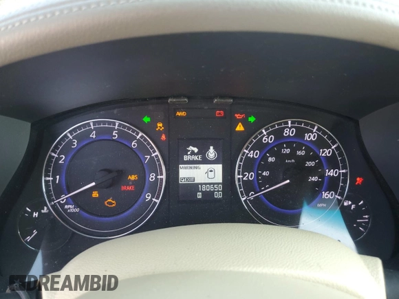 2012 Infiniti EX Journey with VIN JN1AJ0HR2CM451306, listed as a Copart auction lot 77823894 with 180,650 mi miles and Salvage Title. Bid and sale history available at DreamBid. Image 9.