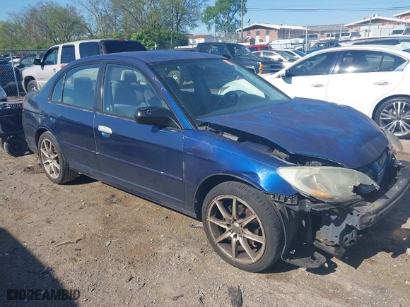 2005 Honda Civic Sdn LX with VIN 2HGES16595H535227, listed as a IAAI auction lot 42054434 with 179,613 mi miles. Bid and sale history available at carsss.com. Image 1.