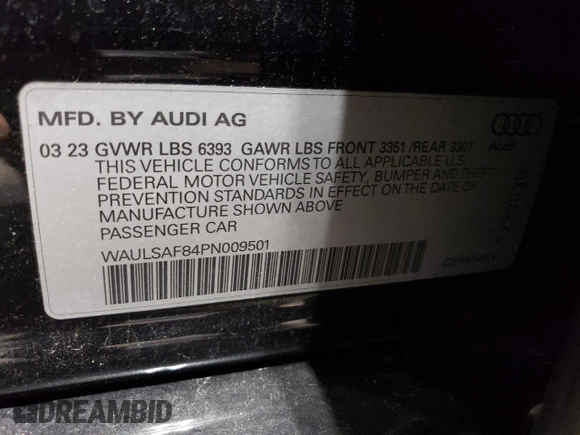 2023 Audi S8 z VIN WAULSAF84PN009501, wystawiony jako Copart lot #62595324 z przebiegiem 18 928 mil mil oraz Szkoda całkowita • Salvage title. Historia ofert i sprzedaży dostępna na DreamBid. Obrazek 12.