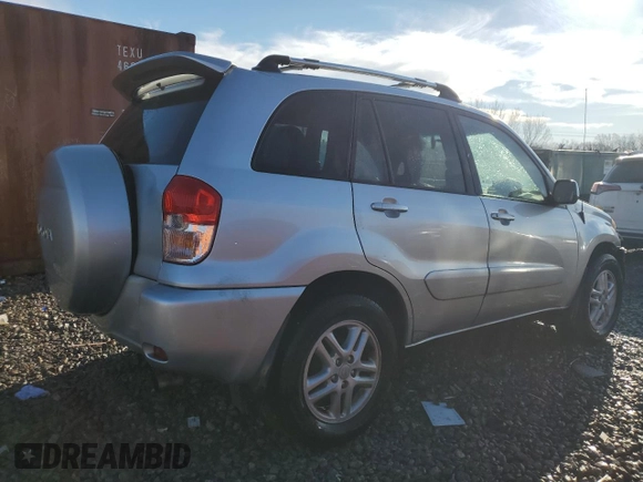 2003 Toyota RAV4 with VIN JTEGH20V130092184, listed as a Copart auction lot 42252955 with 282,299 mi miles and Salvage Title. Bid and sale history available at DreamBid. Image 3.
