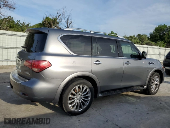 2015 Infiniti QX80 with VIN JN8AZ2NF9F9570154, listed as a Copart auction lot 60705624 with 140,183 mi miles and Clean Title. Bid and sale history available at carsss.com. Image 3.