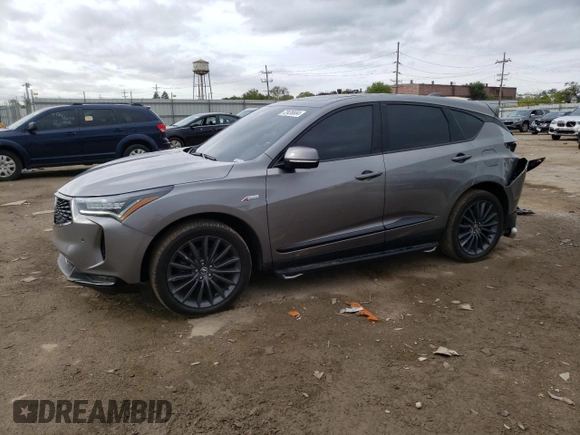2023 Acura RDX w/A-Spec Advance Package with VIN 5J8TC2H83PL003754, listed as a Copart auction lot 72436684 with 35,576 mi miles and Salvage Title. Bid and sale history available at carsss.com. Image 1.