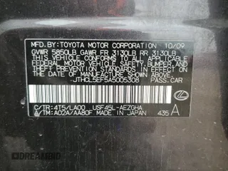 2010 Lexus LS 460 z VIN JTHCL5EF5A5005308, wystawiony jako Copart lot #53843895 z przebiegiem Nie podano mil oraz Szkoda całkowita • Salvage title. Historia ofert i sprzedaży dostępna na DreamBid. Obrazek 12.