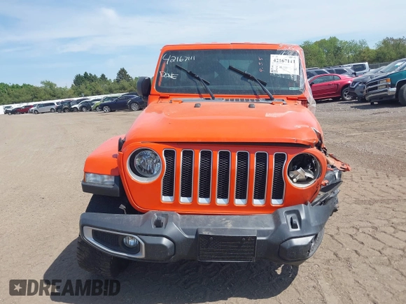 2019 Jeep Wrangler Unlimited Sahara with VIN 1C4HJXEGXKW579982, listed as a IAAI auction lot 42167111 with 98,243 mi miles and . Bid and sale history available at DreamBid. Image 13.