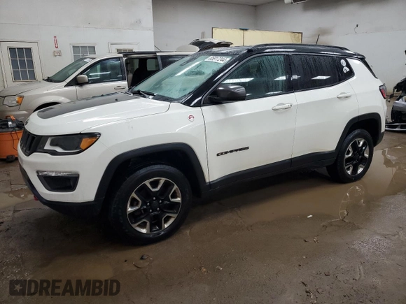 2018 Jeep Compass Trailhawk with VIN 3C4NJDDBXJT255622, listed as a Copart auction lot 85917244 with 73,388 mi miles and Clean Title. Bid and sale history available at carsss.com. Image 1.
