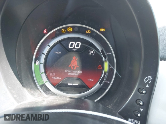 2015 FIAT 500e с VIN 3C3CFFGE9FT507138, выставлен на аукционе IAAI как лот 42625560 с пробегом 45 930 миль миль и . История ставок и продаж доступна на DreamBid. Изображение 7.