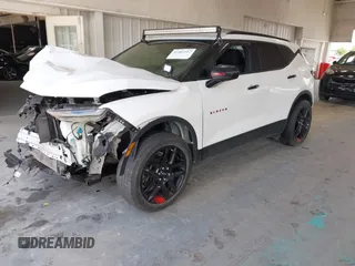 2022 Chevrolet Blazer LT with VIN 3GNKBCR44NS148766, listed as a IAAI auction lot 42482167 with 58,499 mi miles and . Bid and sale history available at DreamBid. Image 2.