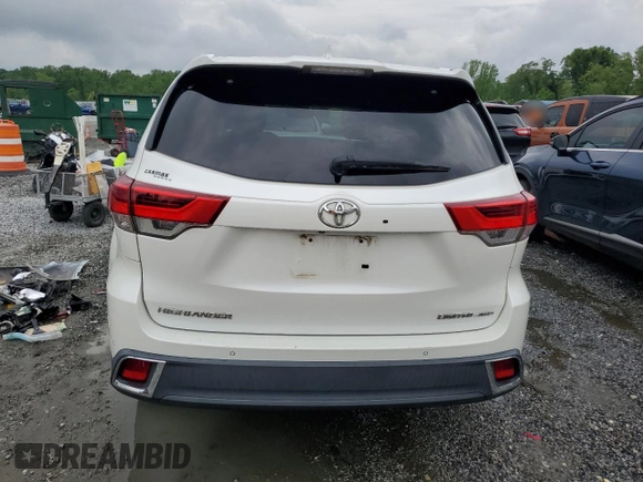 2019 Toyota Highlander Limited with VIN 5TDDZRFH7KS968833, listed as a Copart auction lot 54575595 with 125,176 mi miles and Salvage title. Bid and sale history available at DreamBid. Image 6.