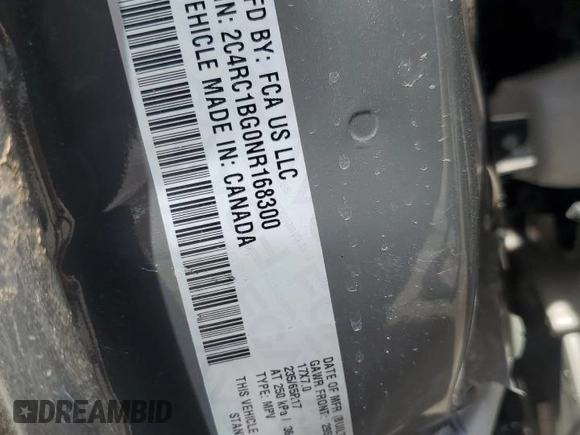 2022 Chrysler Pacifica Touring L z VIN 2C4RC1BG0NR168300, wystawiony jako Copart lot #57766004 z przebiegiem Nie podano mil oraz Nie do naprawy • Non repairable. Historia ofert i sprzedaży dostępna na DreamBid. Obrazek 13.