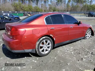 2003 Infiniti G35 w/Leather with VIN JNKCV51E03M335812, listed as a Copart auction lot 49454515 with Not Provided miles and Salvage Title. Bid and sale history available at carsss.com. Image 3.