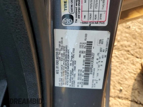 2012 Ford Fusion SEL with VIN 3FAHP0JA1CR106327, listed as a Copart auction lot 62785535 with 174,586 mi miles and Clean title. Bid and sale history available at DreamBid. Image 12.