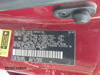 2010 Lexus RX 450h with VIN JTJBC1BA3A2025070, listed as a IAAI auction lot 41737673 with 138,011 mi miles and . Bid and sale history available at DreamBid. Image 9.