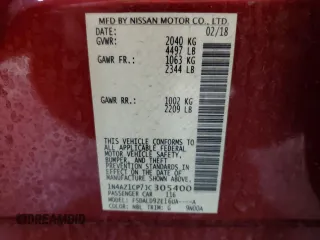 2018 Nissan LEAF SV с VIN 1N4AZ1CP7JC305400, выставлен на аукционе Copart как лот 57545495 с пробегом 73 363 миль миль и Списание • Salvage title. История ставок и продаж доступна на DreamBid. Изображение 13.