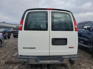 2020 GMC Savana Cargo Van with VIN 1GTW7AFG0L1160216, listed as a Copart auction lot 85628164 with 76,682 mi miles and Salvage Title. Bid and sale history available at carsss.com. Image 6.