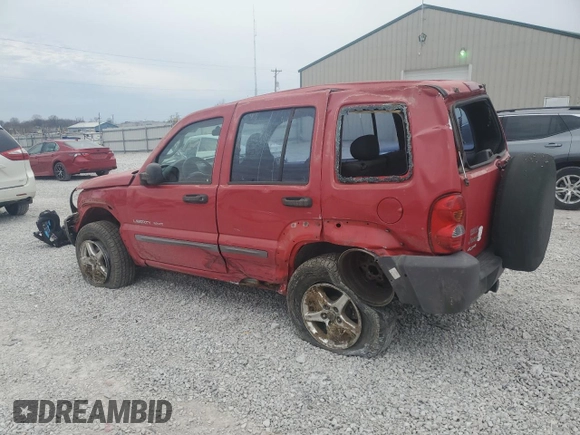 2003 Jeep Liberty Sport with VIN 1J4GL48K53W515414, listed as a Copart auction lot 47820045 with 142,002 mi miles and Salvage Title. Bid and sale history available at DreamBid. Image 2.