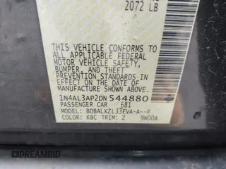 2013 Nissan Altima S with VIN 1N4AL3AP2DN544880, listed as a IAAI auction lot 42244115 with 137,308 mi miles and . Bid and sale history available at DreamBid. Image 9.