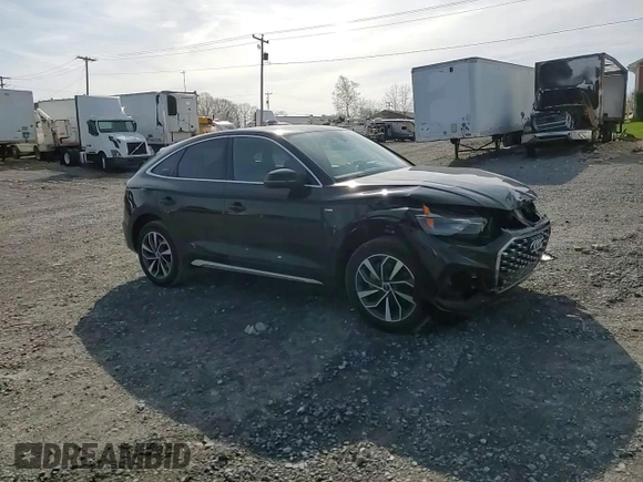2022 Audi Q5 Sportback S line Premium Plus with VIN WA15ABFY4N2105772, listed as a Copart auction lot 54119335 with 38,217 mi miles and Salvage title. Bid and sale history available at DreamBid. Image 15.