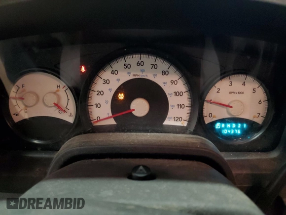 2011 Ram Dakota Bighorn/Lonestar with VIN 1D7RW3BK8BS670446, listed as a Copart auction lot 87371804 with 104,376 mi miles and Salvage Title. Bid and sale history available at carsss.com. Image 9.