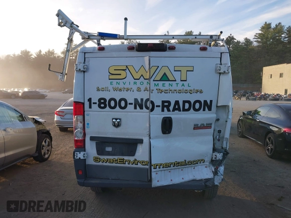 2018 Ram ProMaster Cargo with VIN 3C6TRVAG7JE107042, listed as a IAAI auction lot 40856879 with 250,956 mi miles and . Bid and sale history available at DreamBid. Image 16.