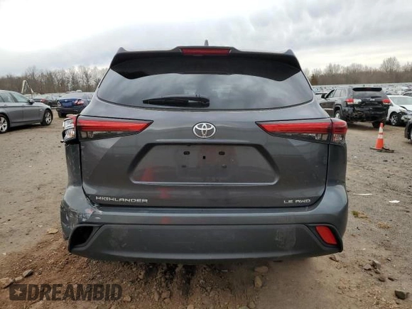 2020 Toyota Highlander LE with VIN 5TDBZRBH6LS014332, listed as a Copart auction lot 42449695 with 52,776 mi miles and Clean title. Bid and sale history available at DreamBid. Image 6.