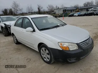 2008 Kia Spectra EX with VIN KNAFE121585499963, listed as a Copart auction lot 77143883 with 153,965 mi miles and Salvage Title. Bid and sale history available at carsss.com. Image 4.