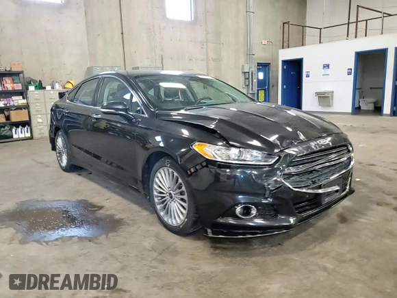 2013 Ford Fusion Titanium with VIN 3FA6P0K98DR281509, listed as a Copart auction lot 59550015 with 151,097 mi miles and Salvage title. Bid and sale history available at DreamBid. Image 14.