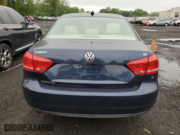 2014 Volkswagen Passat SE with VIN 1VWBP7A30EC008267, listed as a Copart auction lot 60261435 with 93,306 mi miles and Salvage title. Bid and sale history available at DreamBid. Image 6.