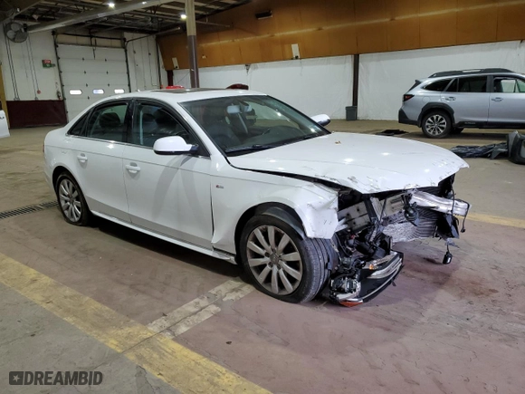 2015 Audi A4 Premium with VIN WAUBFAFL5FN024849, listed as a Copart auction lot 71641854 with 0 mi miles and Salvage Title. Bid and sale history available at carsss.com. Image 4.