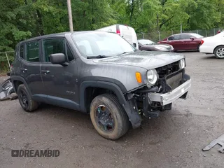 2017 Jeep Renegade Sport with VIN ZACCJBAB1HPG08122, listed as a IAAI auction lot 42314090 with 113,500 mi miles and . Bid and sale history available at DreamBid. Image 1.