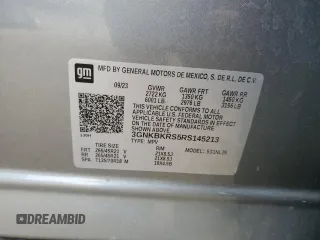 2024 Chevrolet Blazer RS with VIN 3GNKBKRS5RS145213, listed as a Copart auction lot 84481814 with 38,175 mi miles and Salvage title. Bid and sale history available at DreamBid. Image 13.
