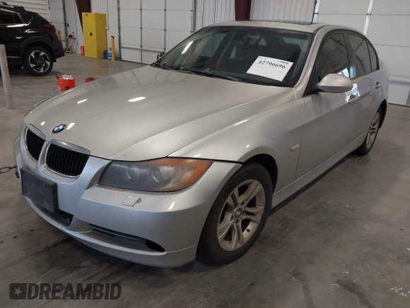 2008 BMW 3 Series 328xi with VIN WBAVC93598K040387, listed as a IAAI auction lot 42796696 with Not provided miles and . Bid and sale history available at DreamBid. Image 2.