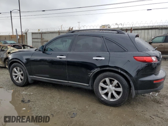 2005 Infiniti FX with VIN JNRAS08U15X103058, listed as a Copart auction lot 49421815 with 121,498 mi miles and Salvage title. Bid and sale history available at DreamBid. Image 2.