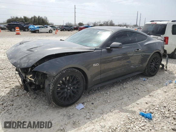 2020 Ford Mustang GT with VIN 1FA6P8CF8L5175789, listed as a Copart auction lot 48051655 with 32,270 mi miles and Salvage Title. Bid and sale history available at DreamBid. Image 1.