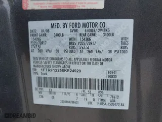 2008 Ford F-150 XL with VIN 1FTRF12258KE24929, listed as a IAAI auction lot 42042275 with 145,451 mi miles. Bid and sale history available at carsss.com. Image 9.