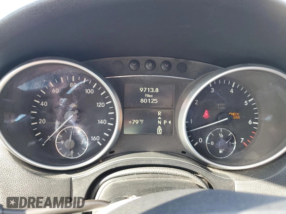 2011 Mercedes-Benz M 350 with VIN 4JGBB5GB6BA751295, listed as a Copart auction lot 44600815 with 80,125 mi miles and Salvage title. Bid and sale history available at DreamBid. Image 9.