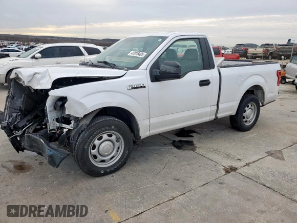 2018 Ford F-150 XL with VIN 1FTMF1CB6JKF30112, listed as a Copart auction lot 47016405 with 48,584 mi miles and Salvage Title. Bid and sale history available at carsss.com. Image 1.